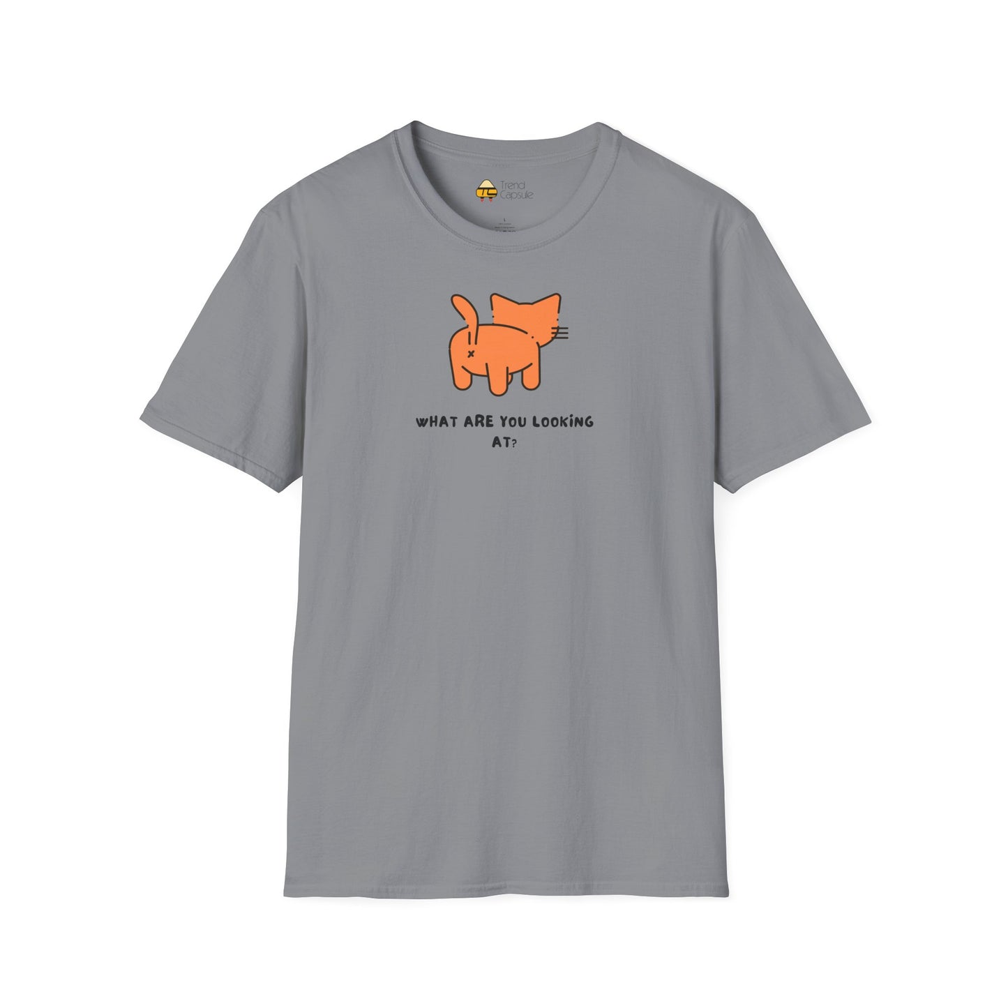 Funny Cat 'What Are You Looking At?' Softstyle T-Shirt
