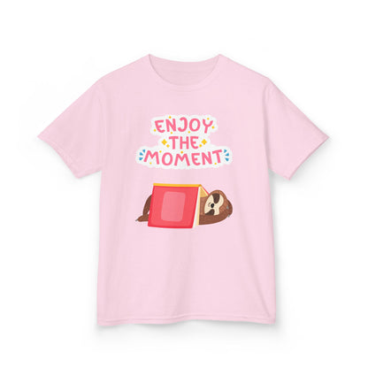 Youth's Enjoy the Moment Sloth Design T-Shirt