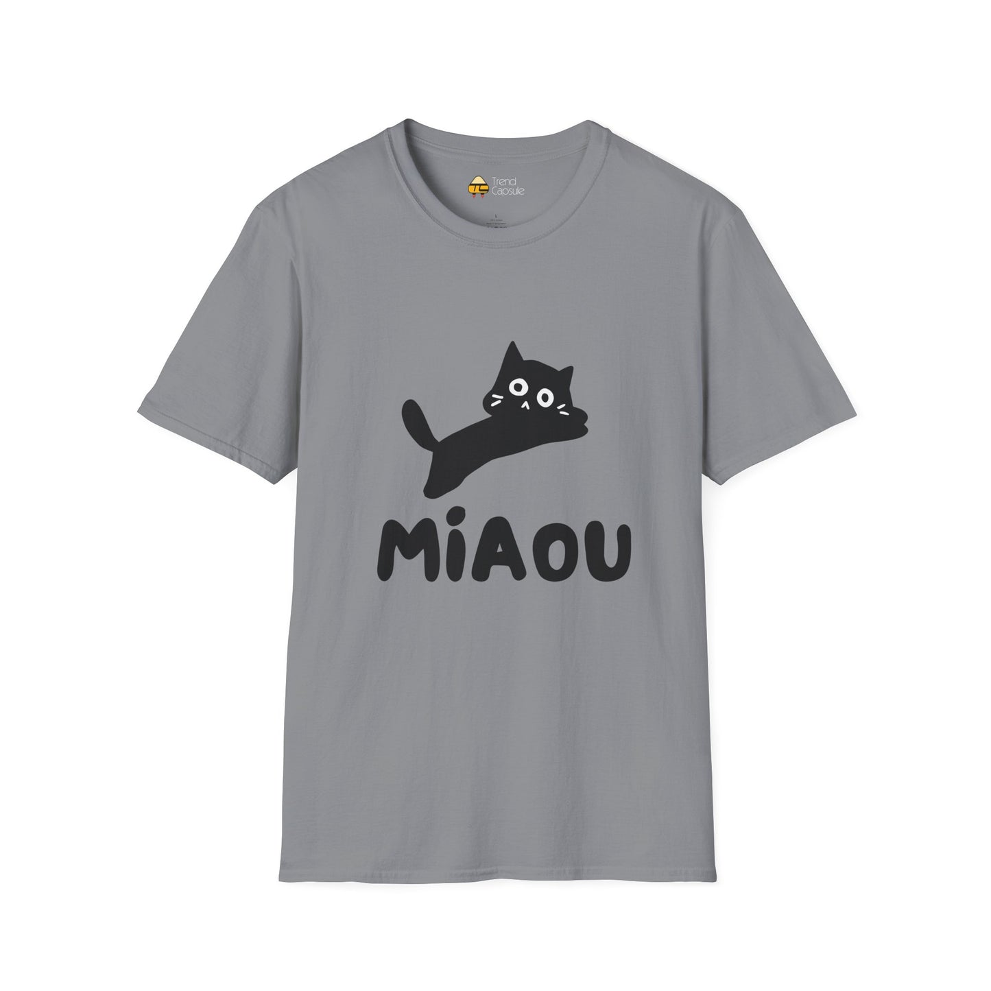 Playful Cat "MIAOU" Softstyle T-Shirt