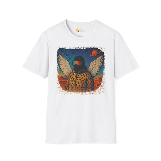 Desert Snowboarder Cosmic Spray-paint Softstyle T-Shirt