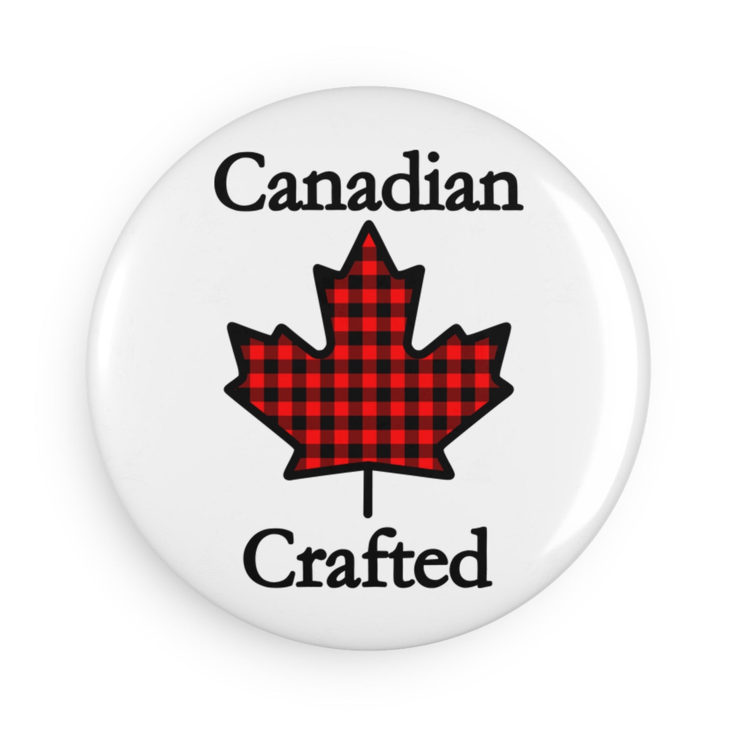 Canadian Crafted Tartan Button Magnet, Round (1 & 10 pcs)