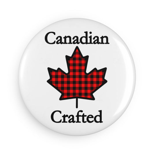 Canadian Crafted Tartan Button Magnet, Round (1 & 10 pcs)