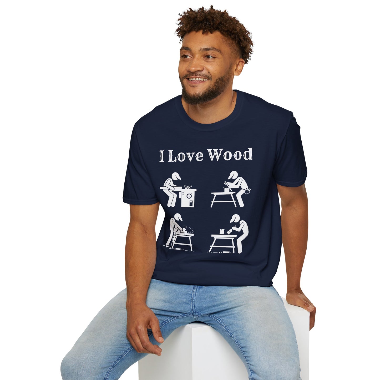I Love Wood for Craftsmen Softstyle T-Shirt