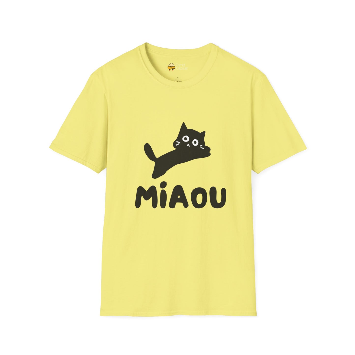 Playful Cat "MIAOU" Softstyle T-Shirt