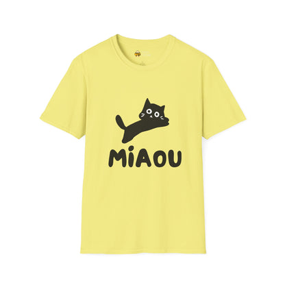 Playful Cat "MIAOU" Softstyle T-Shirt