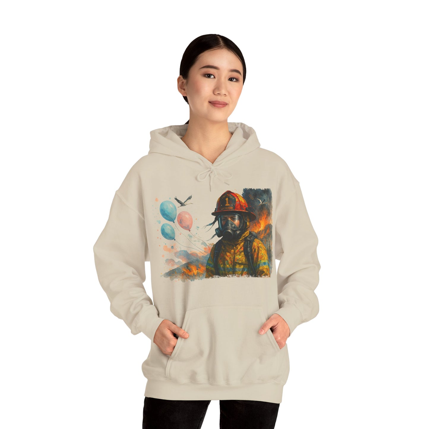 Women's Baby Gender Reveal Gone Wrong Firefighter Tribute Hoodie