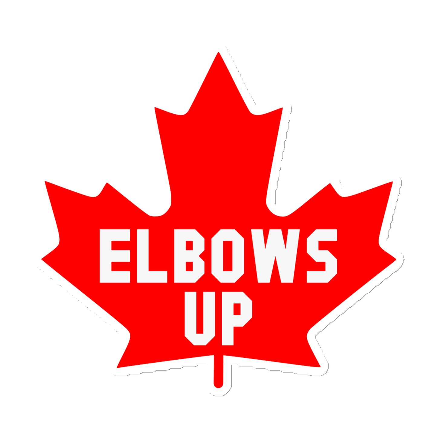 Elbows Up Maple Leaf Magnet